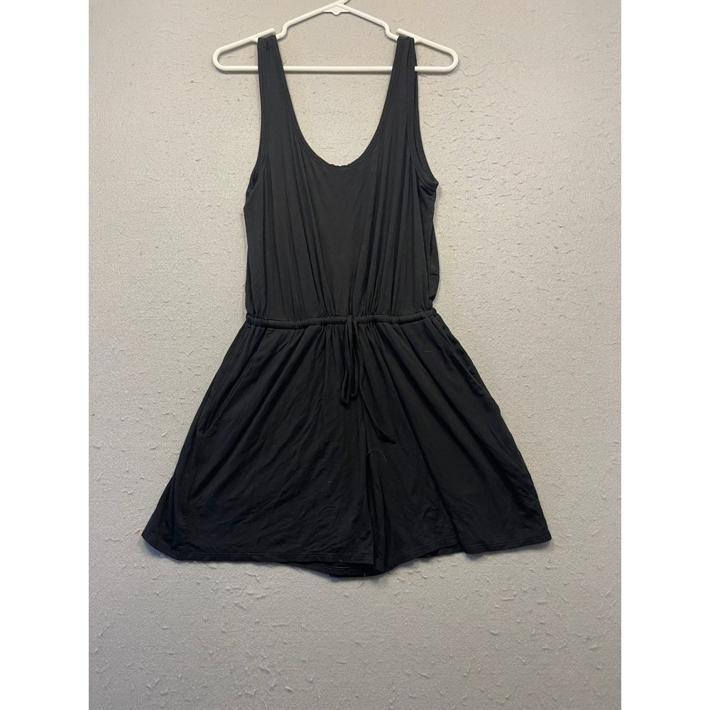 Express Romper Jersey Knit Black Medium Womens